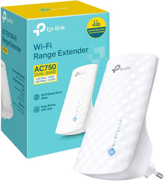 TP-Link RE190 AC750 Wi-Fi Range Extender Repeater, Dual-Band Wireless Signal Booster