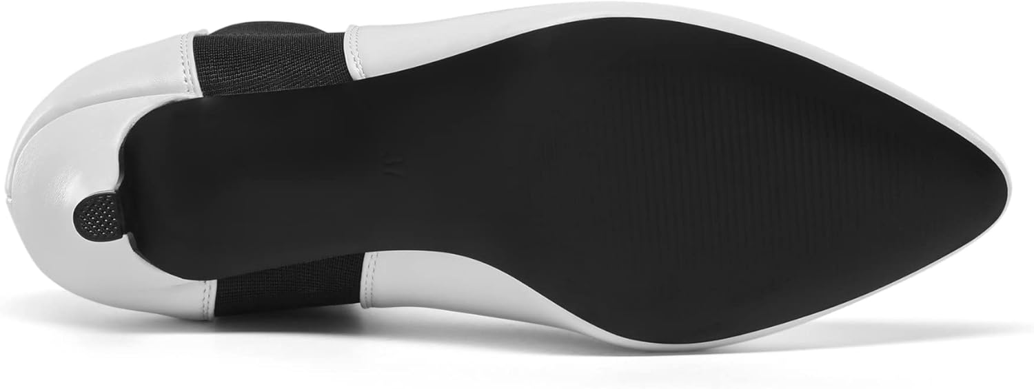 DREAM PAIRS Women's Black Plaid Stiletto Ankle Boots