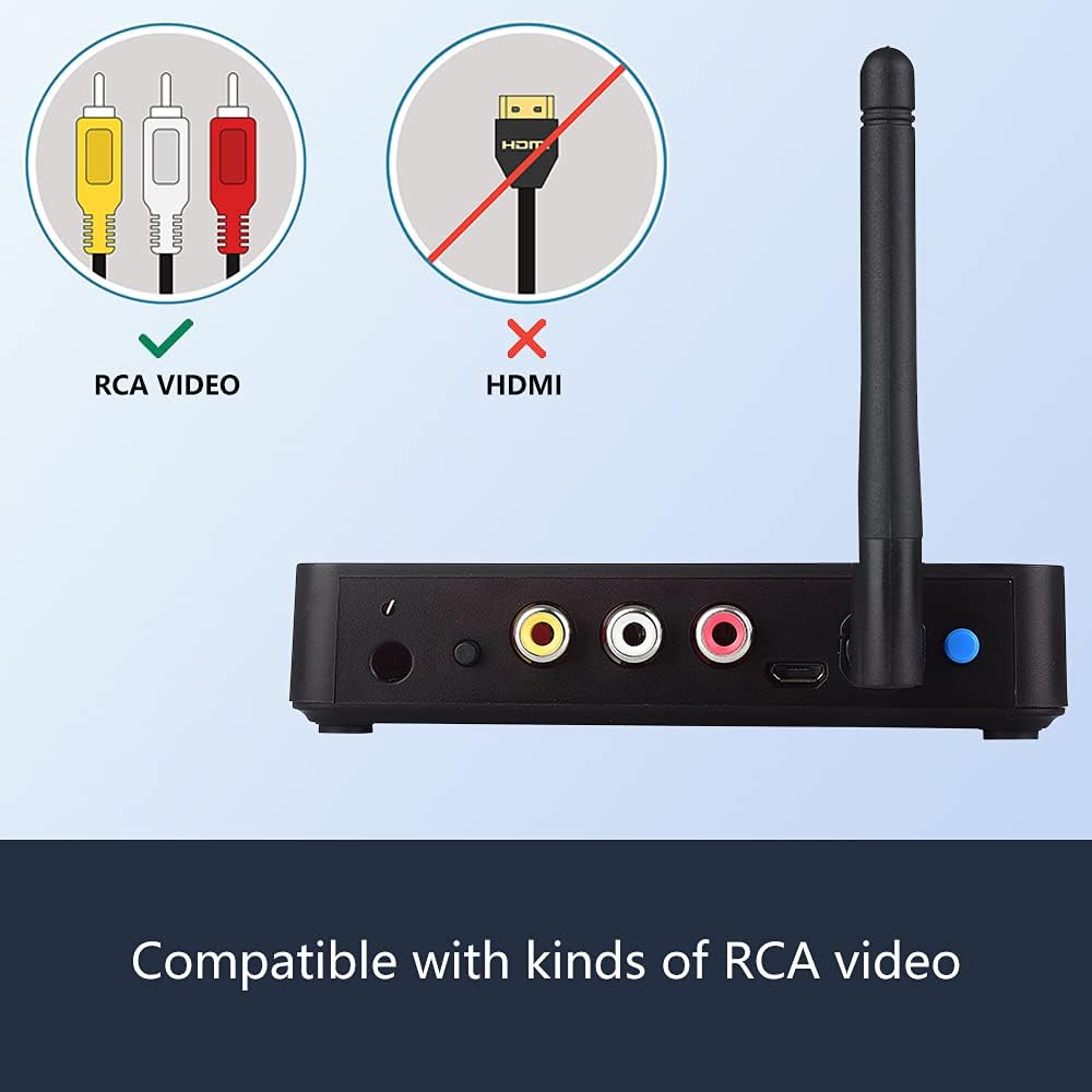 5.8GHz 8-Channel Wireless RCA Video Audio Transmitter with IR Remote