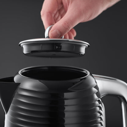 Russell Hobbs Inspire 1.7L Black High-Gloss Electric Kettle