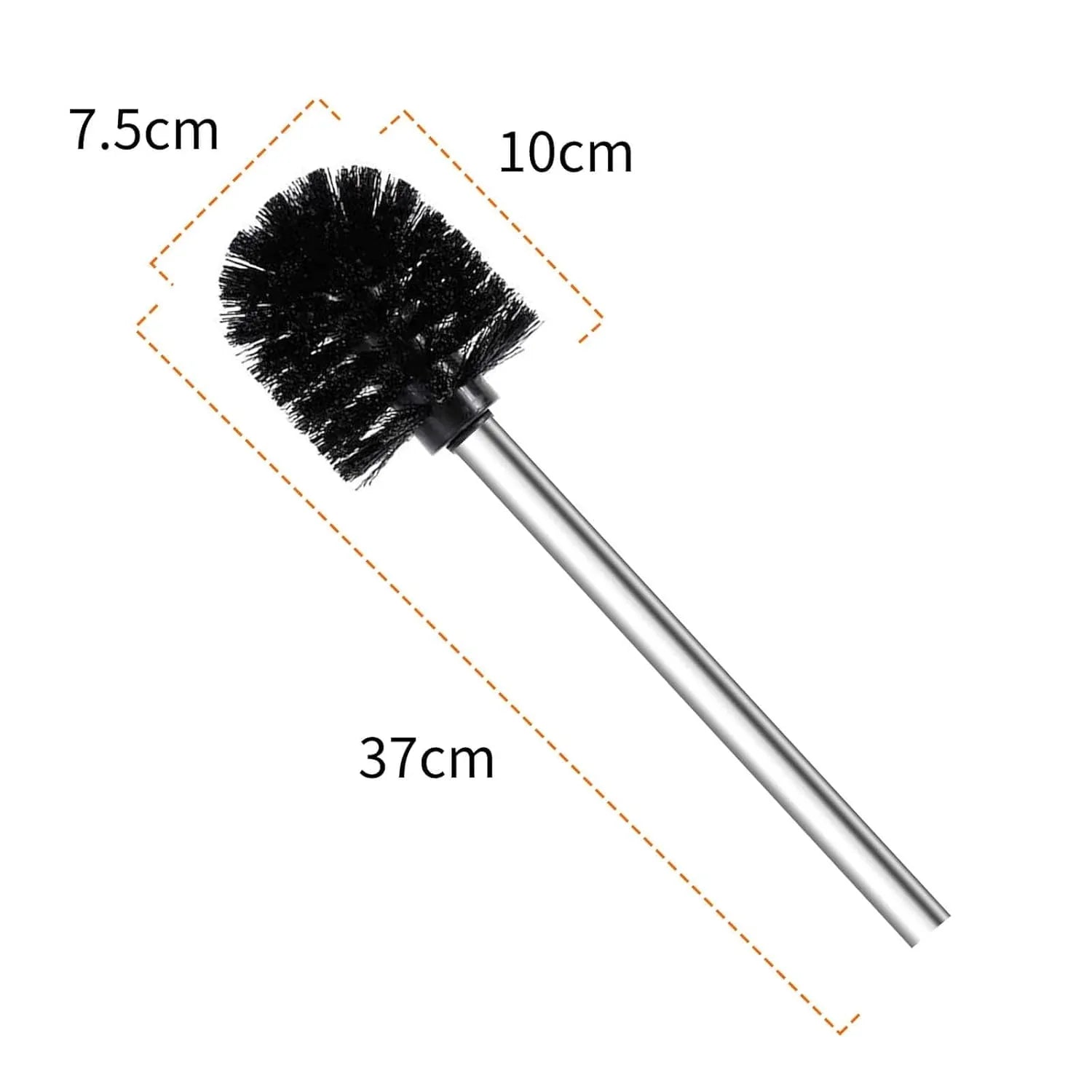 Top-spring Stainless Steel Standing Toilet Brush Set – Black - Gomix Brands Outlet