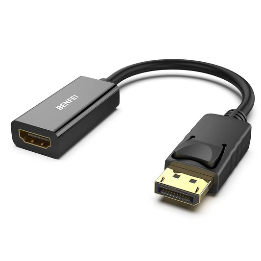 BENFEI DisplayPort to HDMI Adapter Gold-Plated Male to Female 4K 30Hz Black