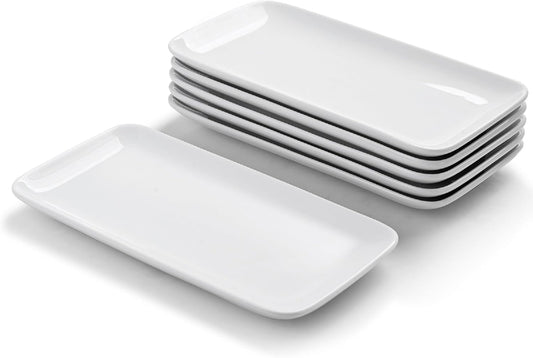 WishDeco Rectangular Plates Set of 6