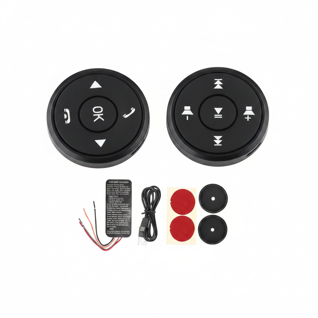 AYW 10-Button Wireless Steering Wheel Remote Control Black