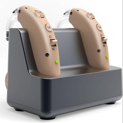 Glorified Mary Rechargeable Hearing Amplifier 2-Pack Digital Noise Cancelling BTE for Seniors