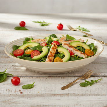 MÄSER Nottingham Vintage 4-Piece Beige Stoneware Crockery serving bowl