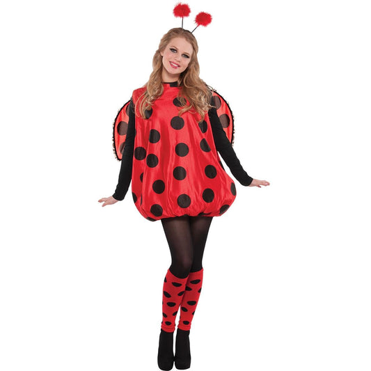 Charming Plus Size Ladybug Halloween Costume for Women with Accessories