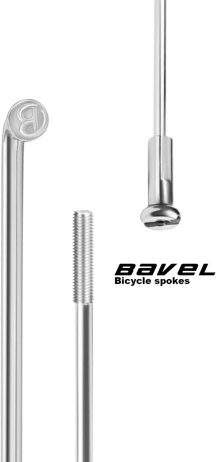 Bavel 14G Bicycle Stainless Steel Spokes with Copper Caps 36 Pieces