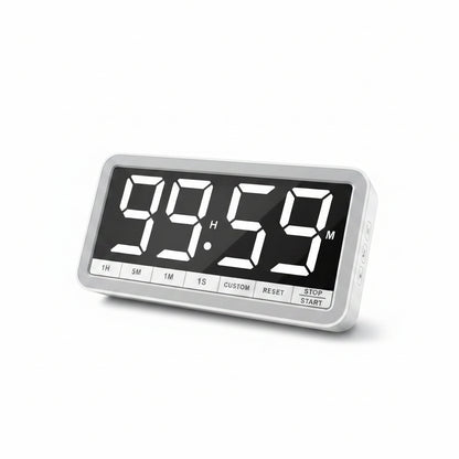 VOCOO Digital Kitchen Timer 7.8" Extra Large Display Magnetic LED White