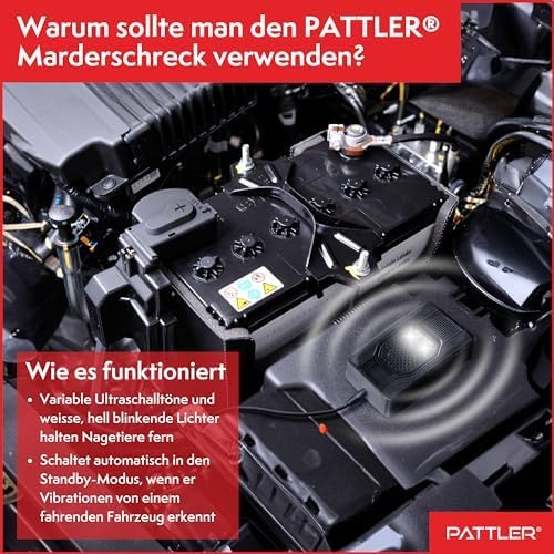 PATTLER® Ultrasonic Marten Repellent: Safe Car & Home Pest Control