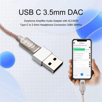 USB Type C to 3.5mm Audio Interface ALC5686 HiFi DAC Headphone Amplifier Digital Audio Decoding Converter