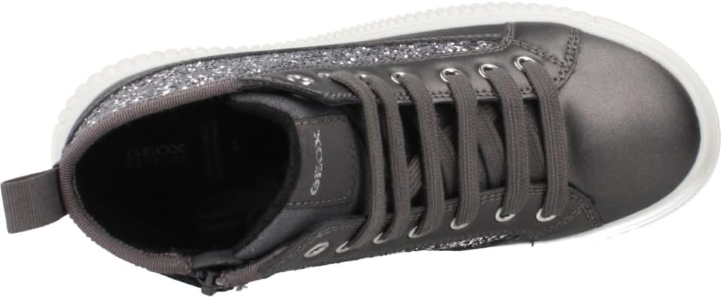 Geox Laquinny Girls Breathable Black Basketball Trainer Size 35 EU