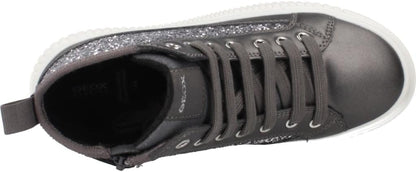 Geox Laquinny Girls Breathable Black Basketball Trainer Size 35 EU