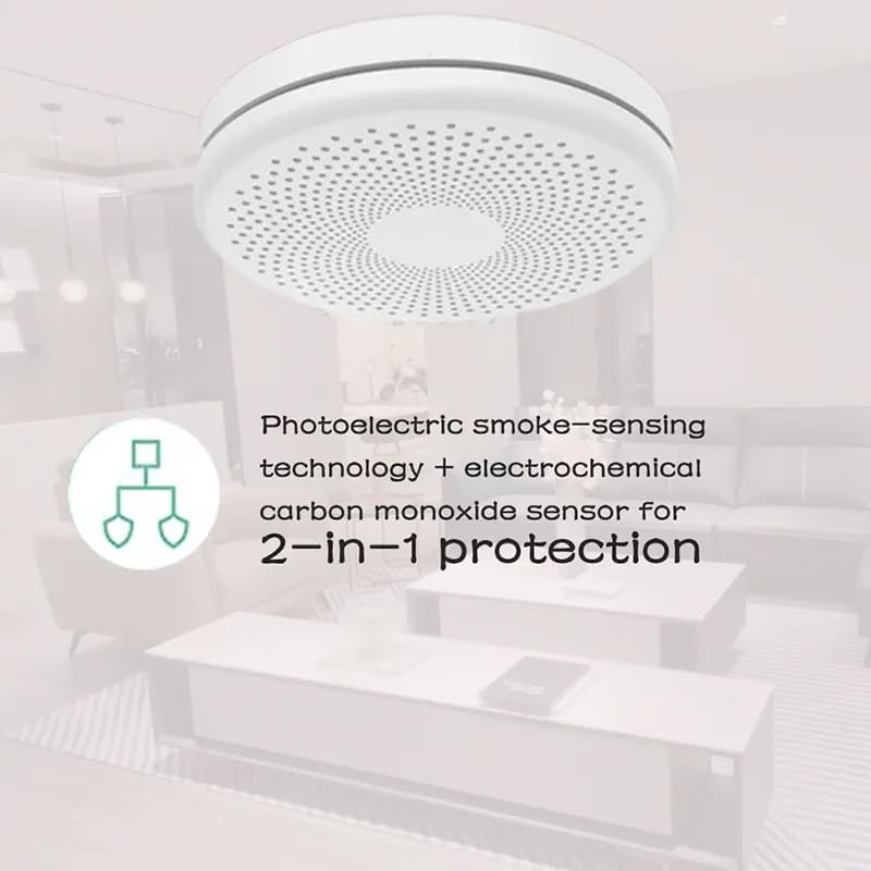 Digital Life WiFi Smoke and Carbon Monoxide Detector Sensor White