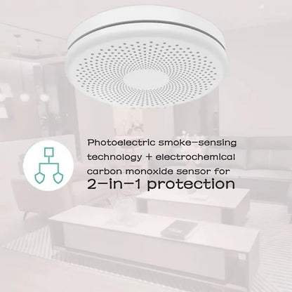 Digital Life WiFi Smoke and Carbon Monoxide Detector Sensor White