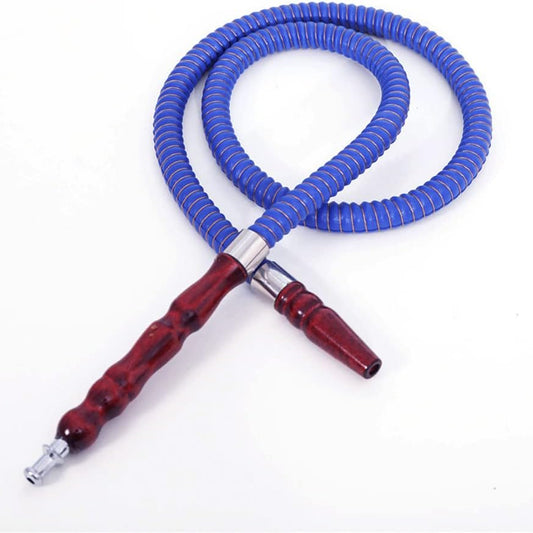 Haihaz Premium Blue Silicone Shisha Hose 1m with Nozzle Adapter