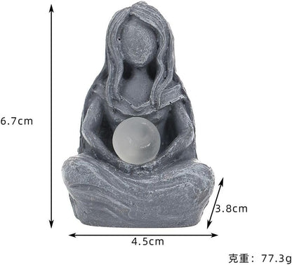 Industrial Piston Skull Resin Sculpture with Rotating Gears