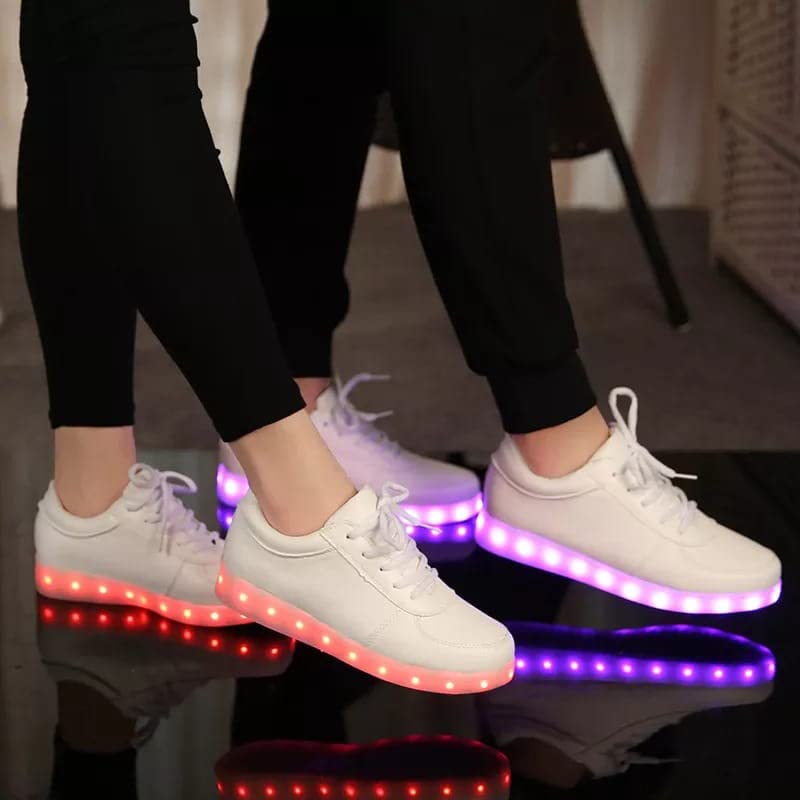 LED Light-Up Casual Shoes for Men – Vibrant Colors, USB Rechargeable