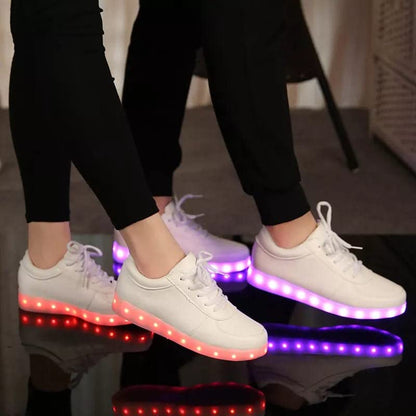 LED Light-Up Casual Shoes for Men – Vibrant Colors, USB Rechargeable