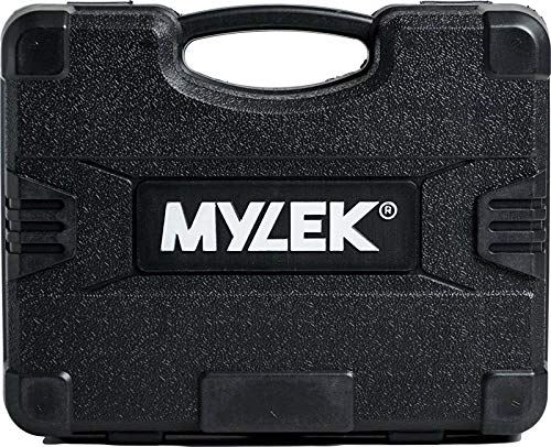 MYLEK 18V Cordless Drill with 13-Piece Kit and LED Light