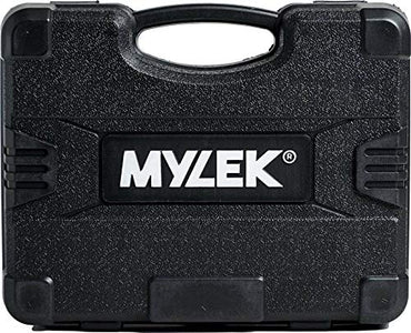 MYLEK 18V Cordless Drill with 13-Piece Kit and LED Light