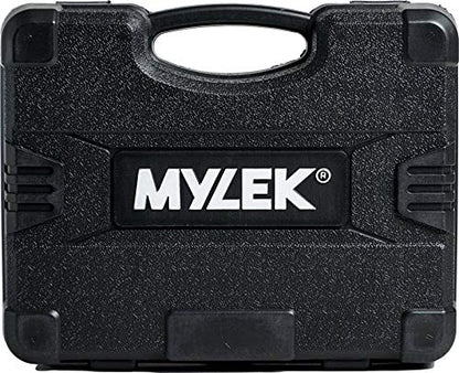 MYLEK 18V Cordless Drill with 13-Piece Kit and LED Light
