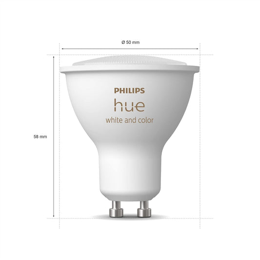 Philips Hue GU10 White & Colour Ambiance 3-Pack Smart LED Bulbs