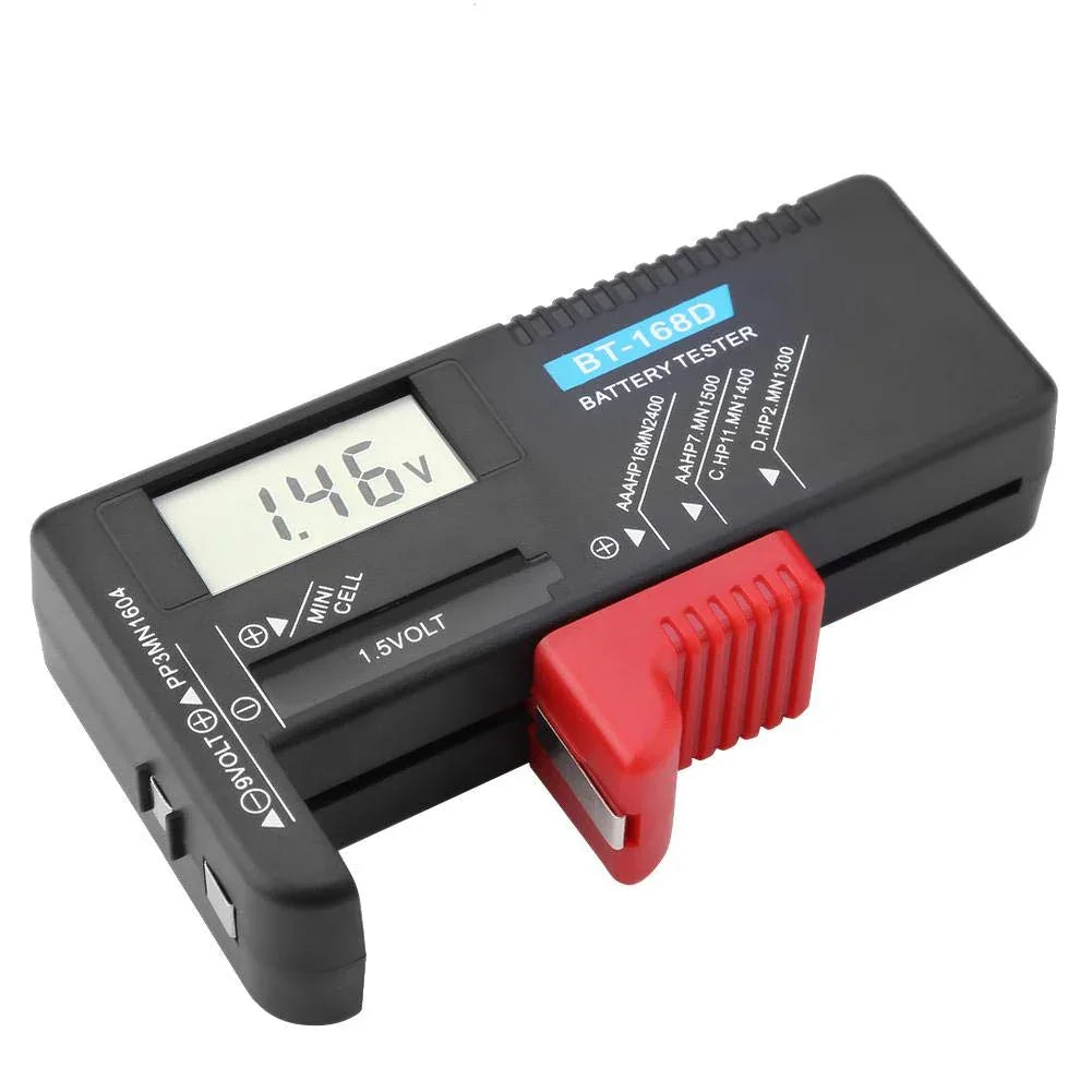 Digital LCD Battery Volt Tester BT-168D Universal AA/AAA/C/D/9V - Gomix Brands Outlet