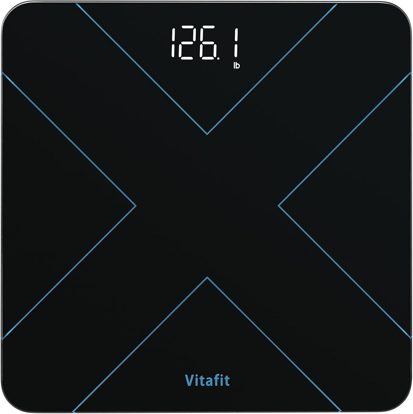 Vitafit 400lb Digital Bathroom Scale with LED Display, Black