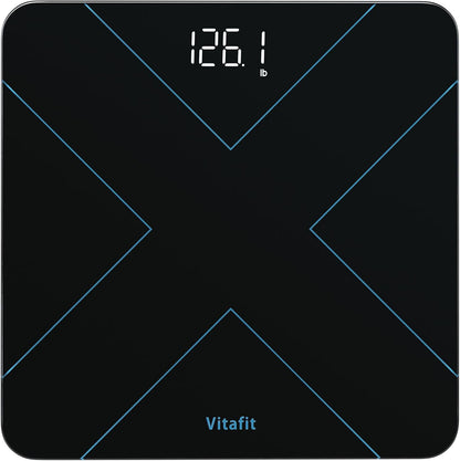 Vitafit 400lb Digital Bathroom Scale with LED Display, Black