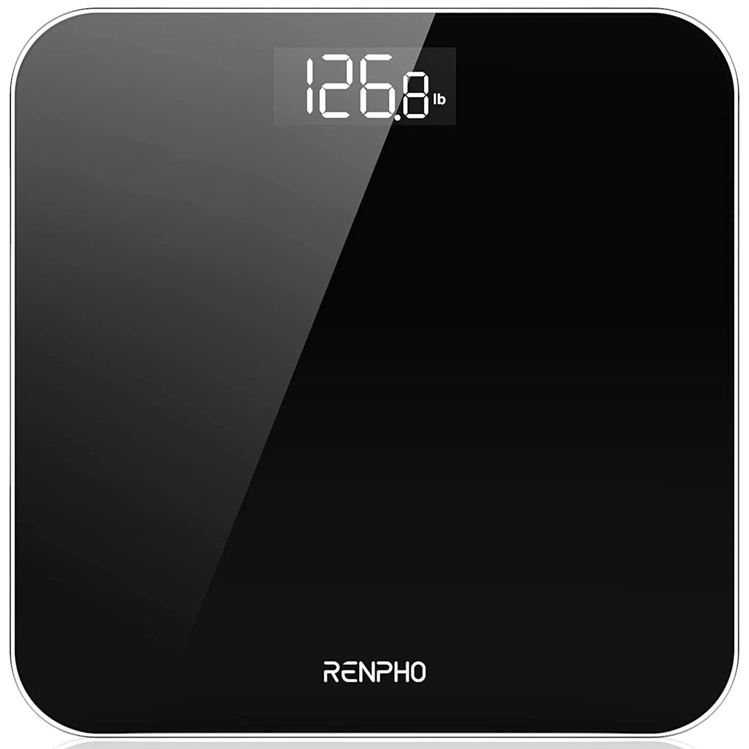 RENPHO Mechanical Bathroom Scale – Precise 400lb Capacity, Sleek Black Design