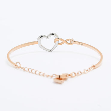 Swarovski Infinity Heart Bangle Rose Gold Crystal Bracelet