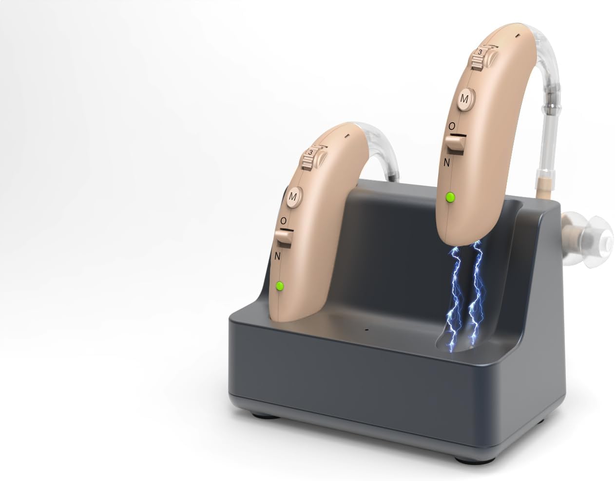 Glorified Mary Rechargeable Hearing Amplifier 2-Pack Digital Noise Cancelling BTE for Seniors