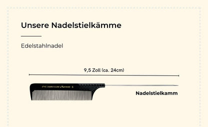 Hercules Sägemann Fine Metal Pin Tail Hair Comb 23.5 cm