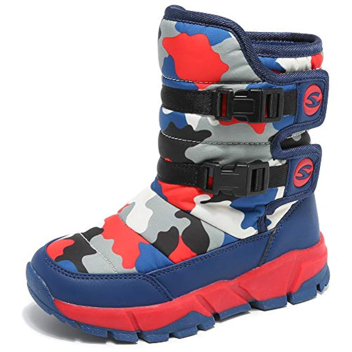 UBFEN Girls Winter Snow Boots: Warm, Waterproof, Slip-Resistant High-Top Shoes