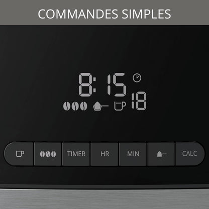 Krups Grind Aroma 10‑Cup Programmable Coffee Maker with Built‑In Grinder