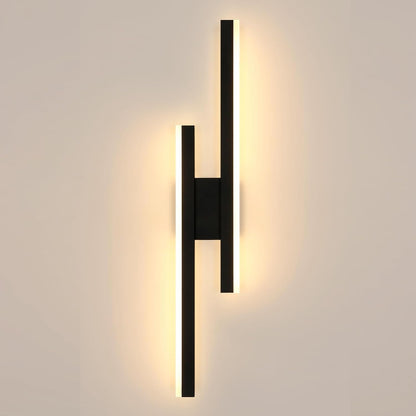 Comely Black LED Wall Light 16W IP44 Warm White 58cm