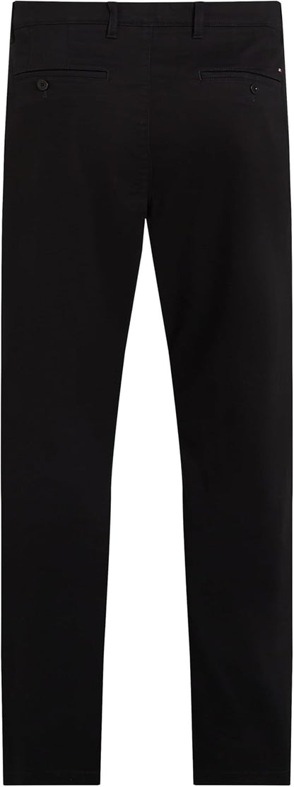 Tommy Hilfiger Men's Satin Chino Pants Black Classic Fit