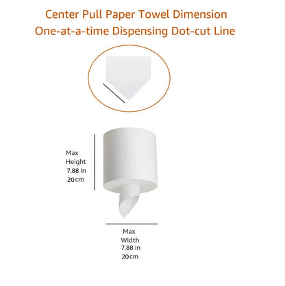 Amazon Basics Center Pull Paper Towel Dispenser, Smoke Semi-Transparent, 28.8L