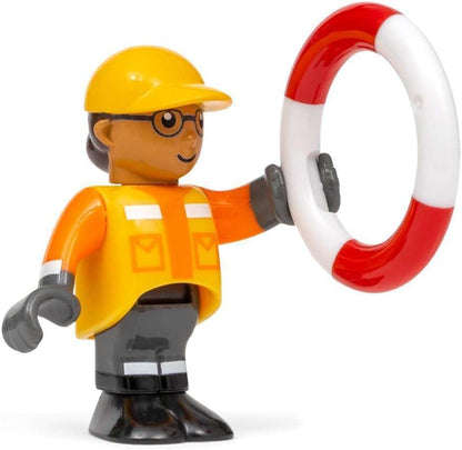 BRIO World Green Container Crane with Magnetic Hook