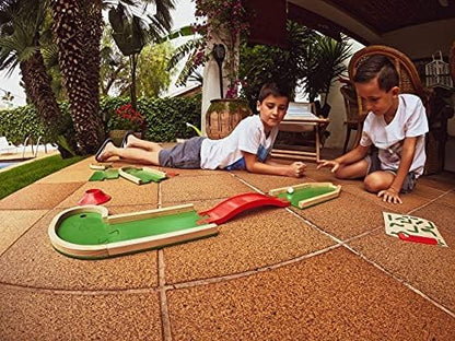 Pitch & Plakks Wooden Mini Golf Board Game Family Fun