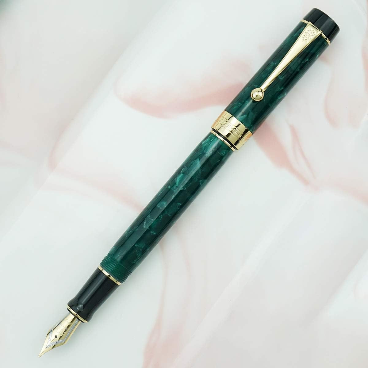 Jinhao 100 Fountain Pen Celluloid Classic, #6 Nib with Converter