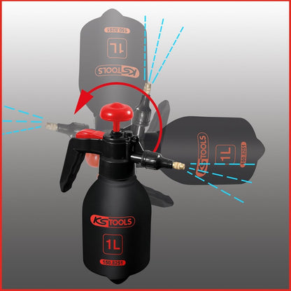 KS Tools 1L Pressure Atomizer Sprayer with Brass Adjustable Head