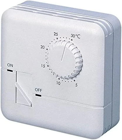 Electraline 59211 Manual Thermostat White Wall-Mount Accurate Temperature Control - Gomix Brands Outlet