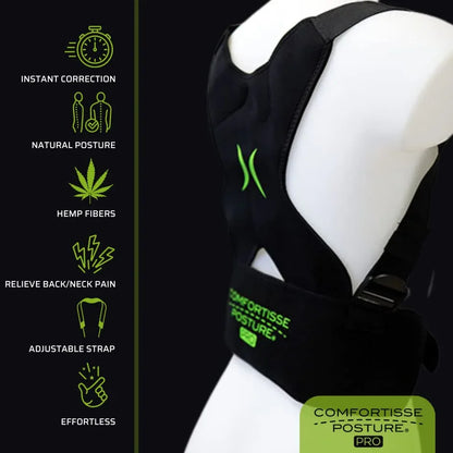Posture Pro Unisex Back Support Belt with Adjustable Straps for Pain Relief - Gomix Brands Outlet