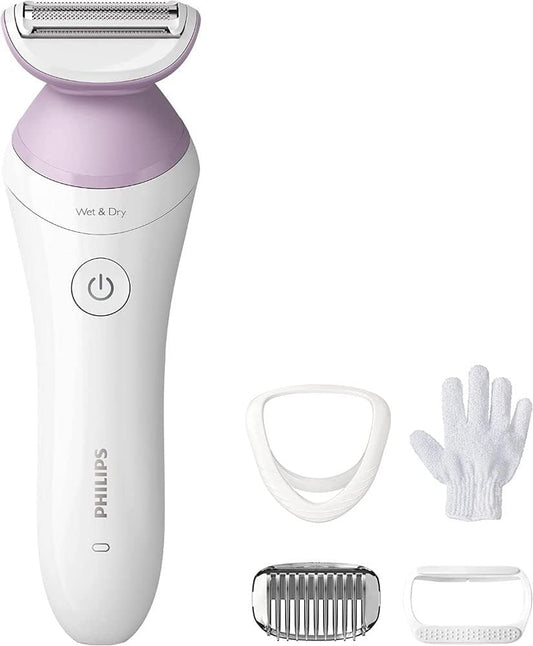 Philips Beauty Lady Shaver Series 6000 Cordless with 4 Accessories