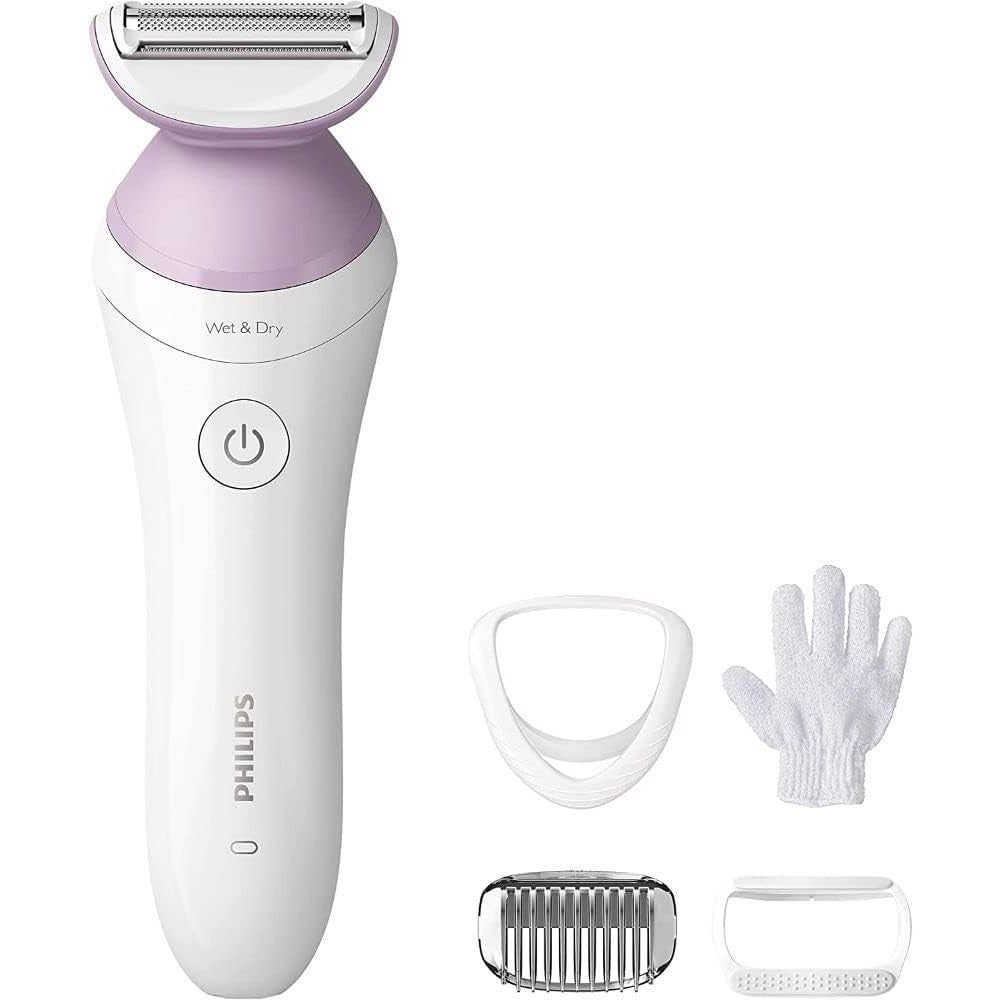 Philips Beauty Lady Shaver Series 6000 Cordless with 4 Accessories