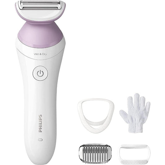 Philips Beauty Lady Shaver Series 6000 Cordless with 4 Accessories
