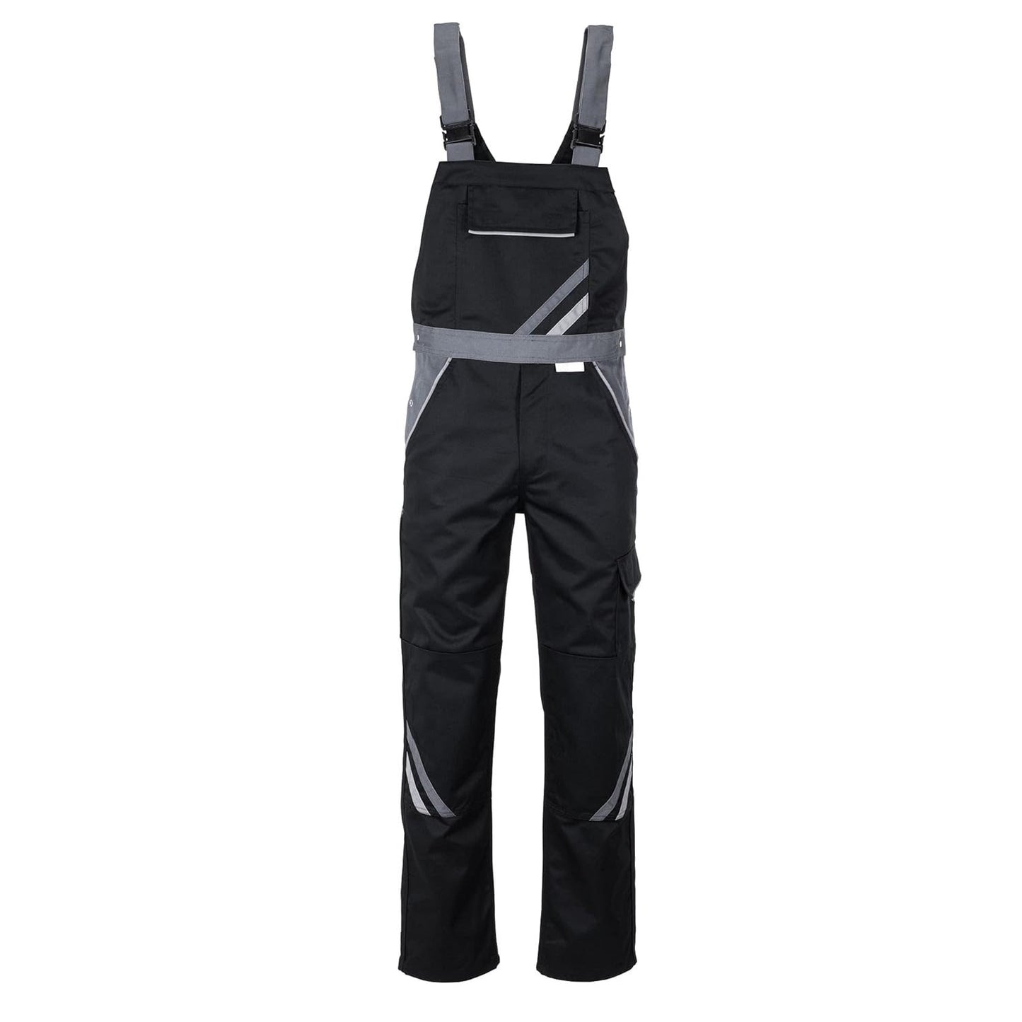 Planam Highline Scratch-Resistant Work Dungarees Black Slate Zinc
