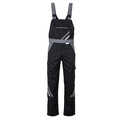 Planam Highline Scratch-Resistant Work Dungarees Black Slate Zinc